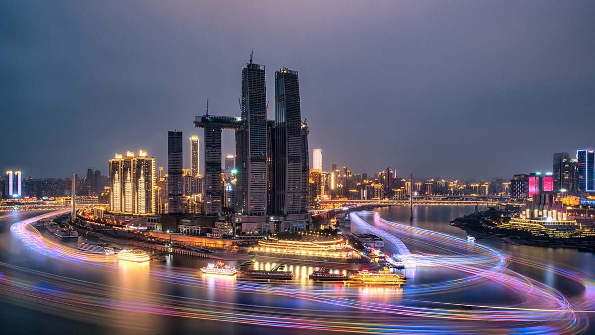 重慶朝天門夜景和三峽遊輪前後行程