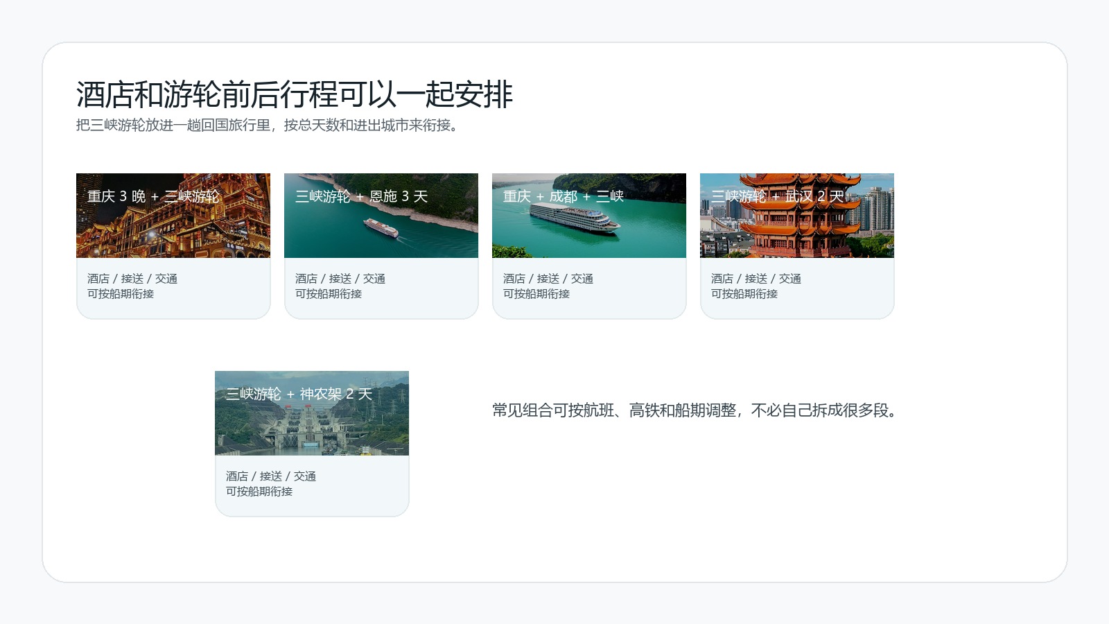 酒店和游轮前后行程安排